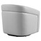 Armen Living Desi Contemporary Swivel Accent Chair in Dove Gray Genuine Leather LCDSCHDV - alternate 8